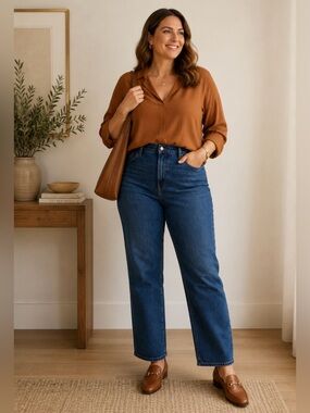NWT Old Navy Sky-Hi Straight leg Jeans Size 14